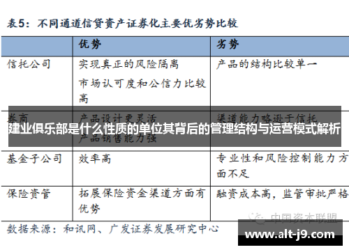 建业俱乐部是什么性质的单位其背后的管理结构与运营模式解析